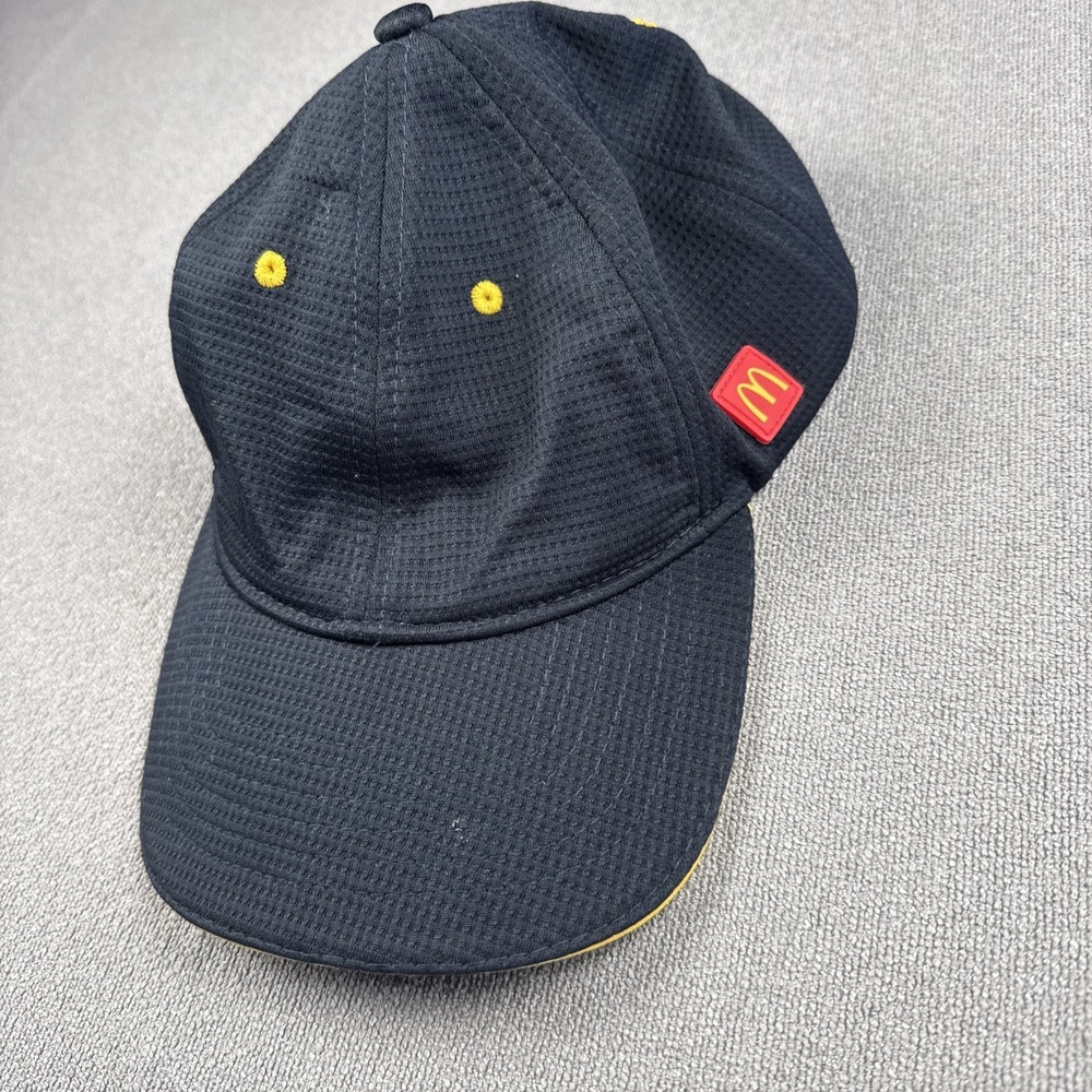 McDonalds Blue Baseball Cap Snapback Hat Employee Uniform Logo Adjustable Work